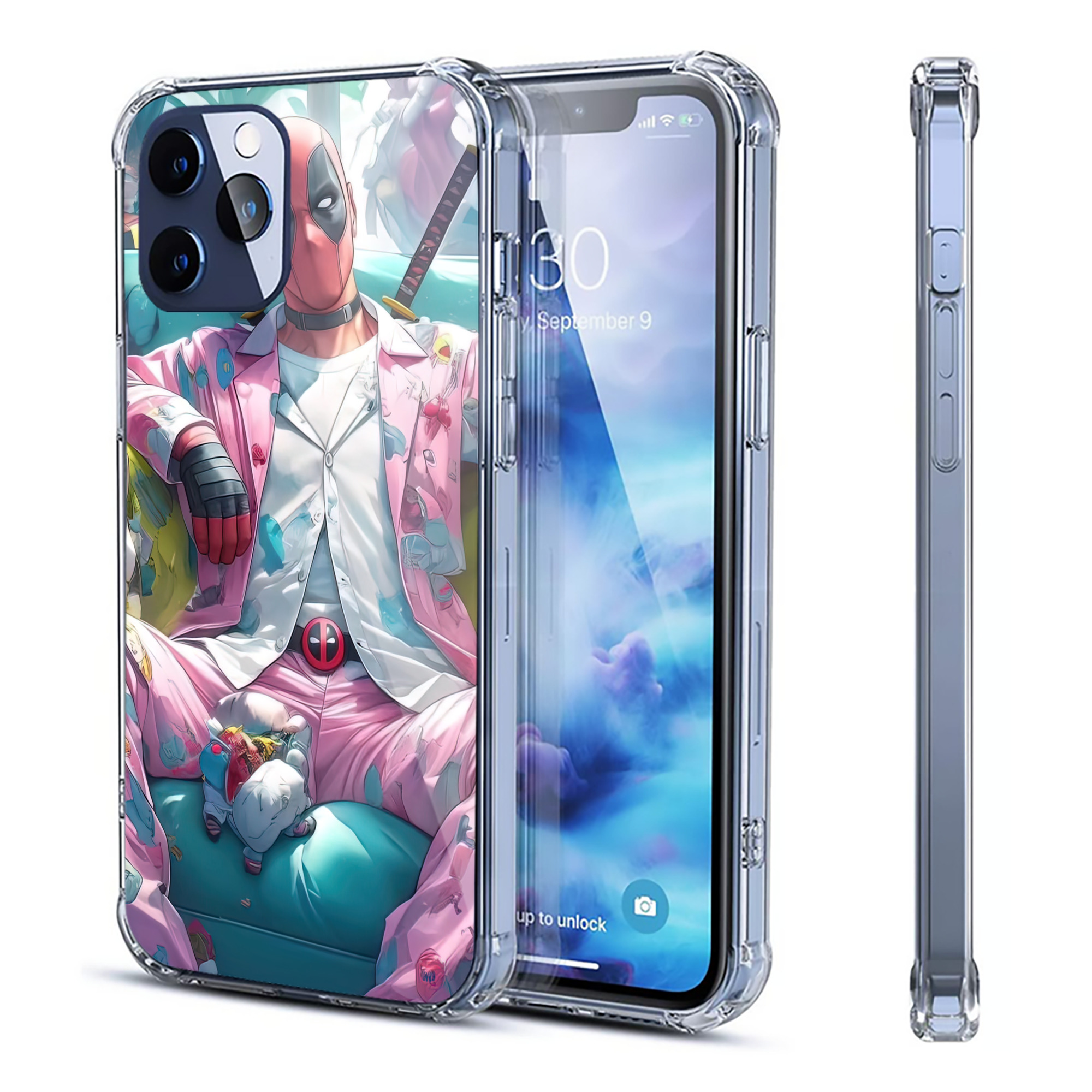 （画像用） Deadpool デッドプール 【iPhone 12シリーズ対応】透明スマホケース（クリアソフトケース）
